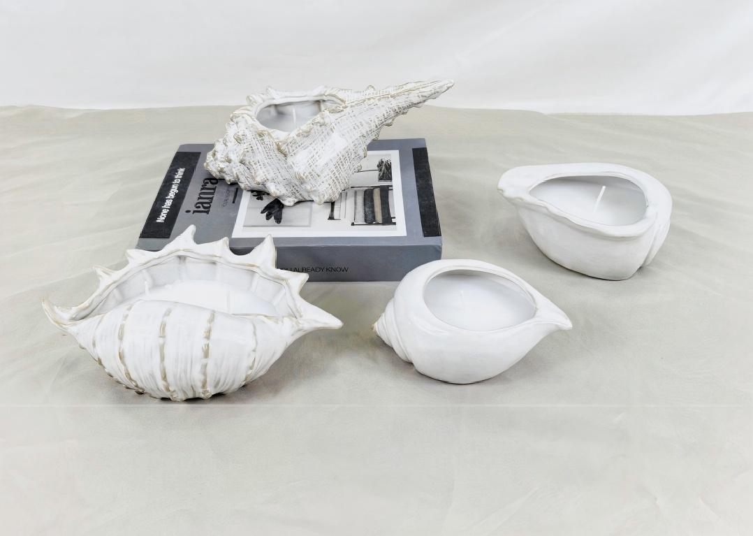Candleholders come in many forms. Have you ever seen one shaped like a seashell?