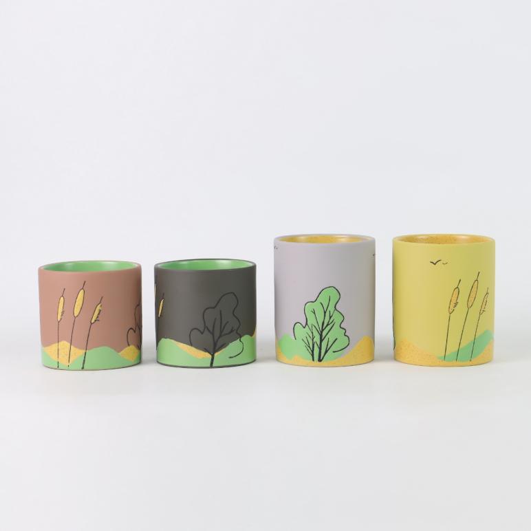 Four Seasons Mountain Wild Ceramic Candle Holder: A Vessel of Light and Shadow, Holding Natural Scenery in Your Hands