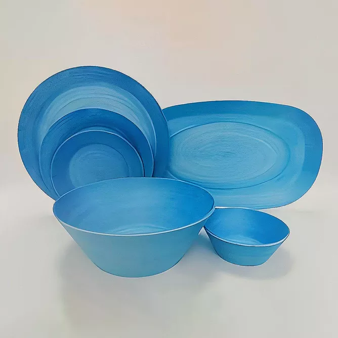 Blue Ceramic Dinnerware Set