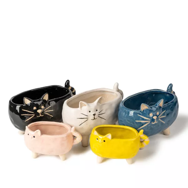 Cat-Shaped Ceramic Candle Holders Cat-Shaped Ceramic Candle Holders