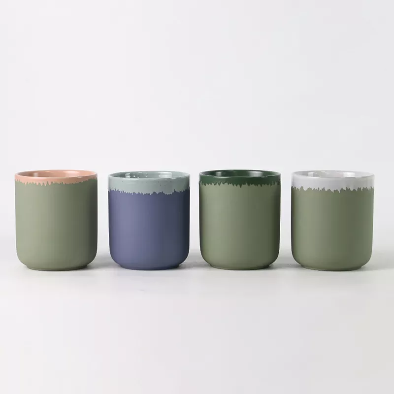 Ceramic Candle Holder with Natural Color Finish Ceramic Candle Holder with Natural Color Finish