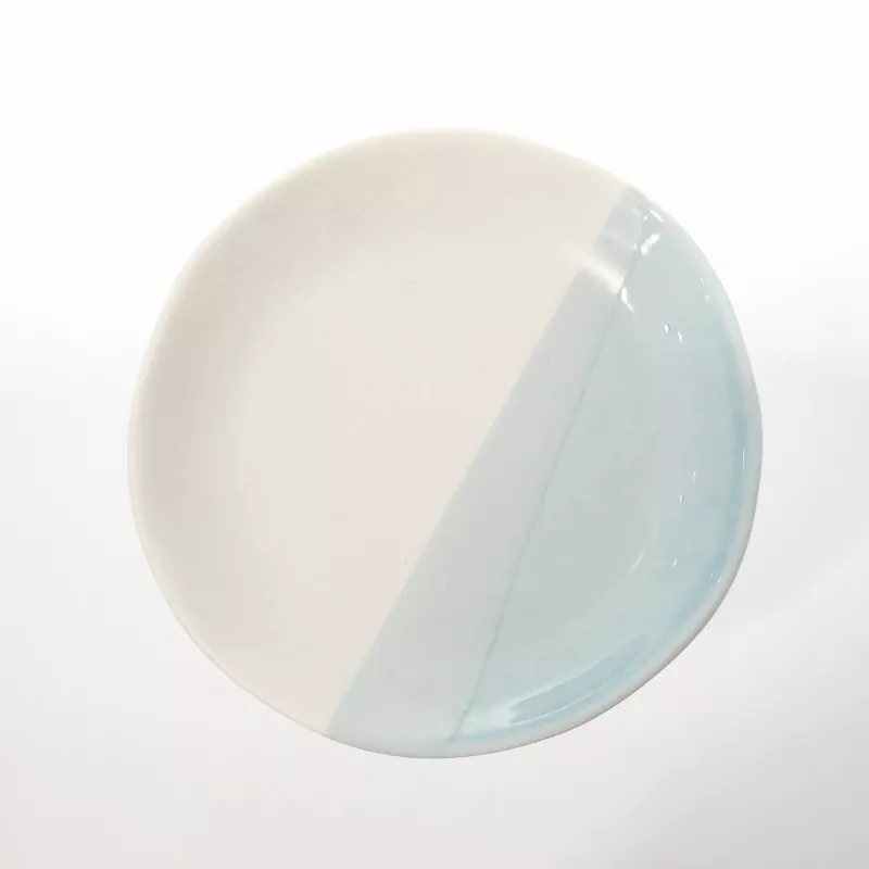 Modern Two Tone Ceramic Round Plate