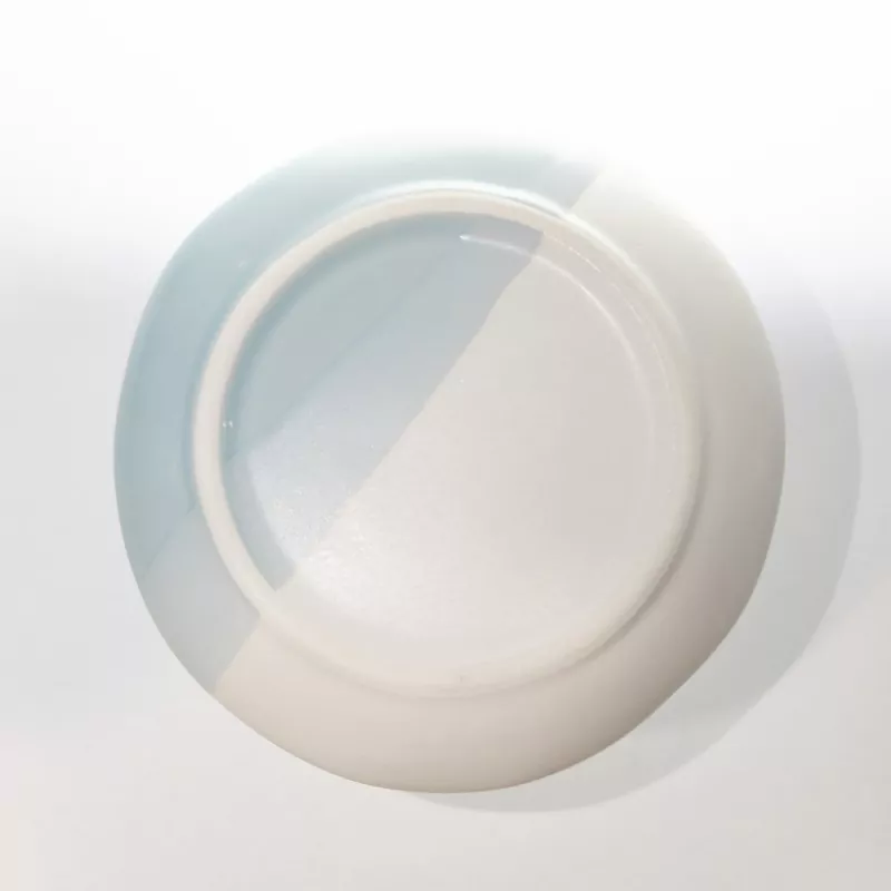 Modern Two Tone Ceramic Round Plate