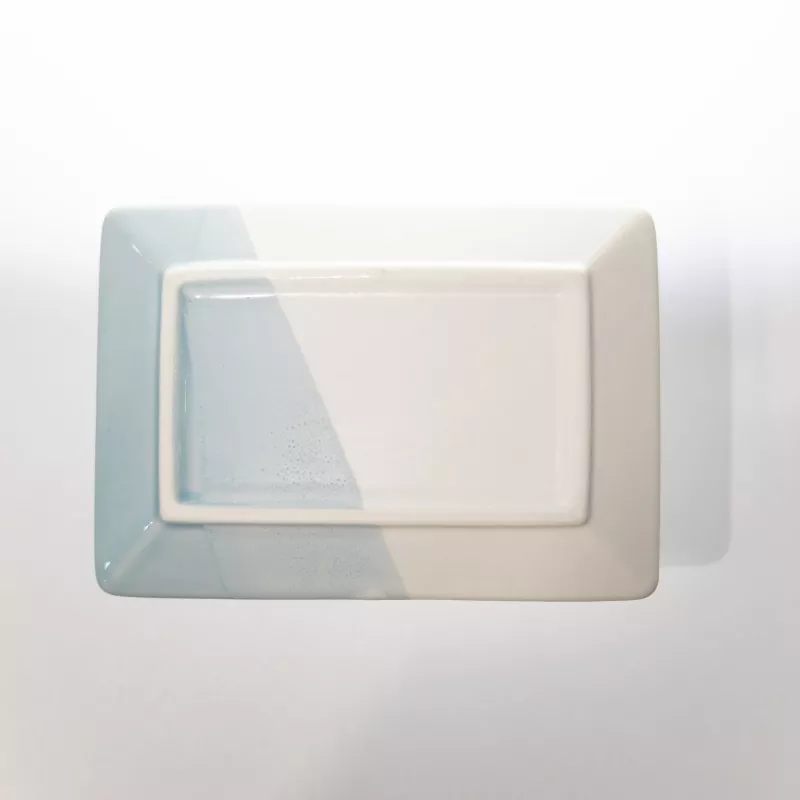 Modern Two Tone Ceramic Rectangle Plate