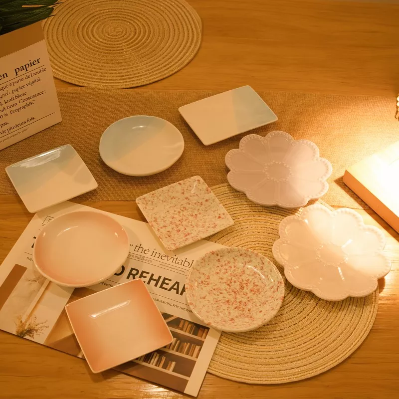 Modern Two Tone Ceramic Rectangle Plate