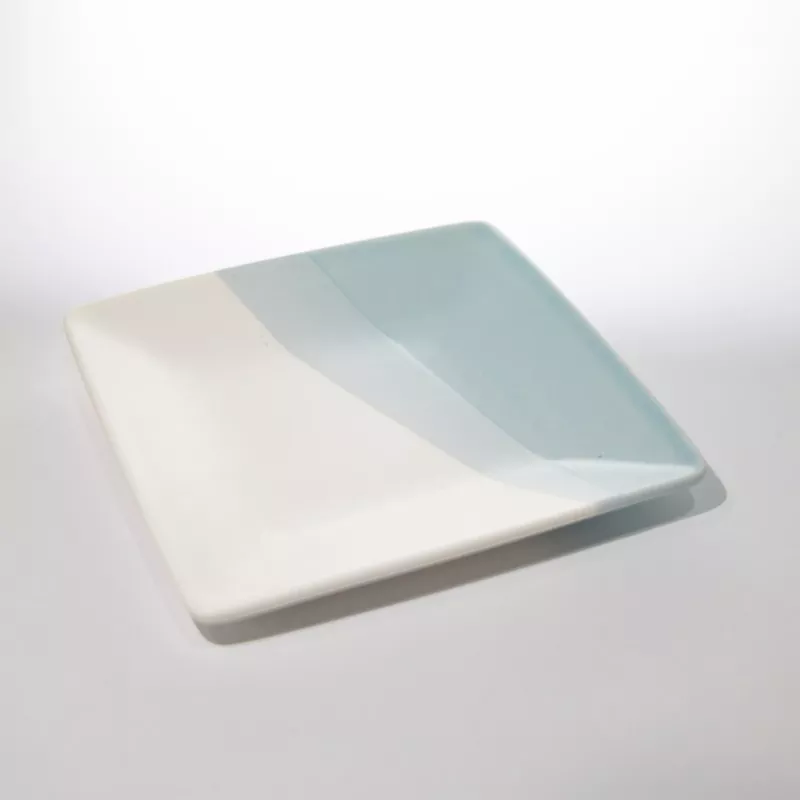 Modern Two Tone Ceramic Square Plate